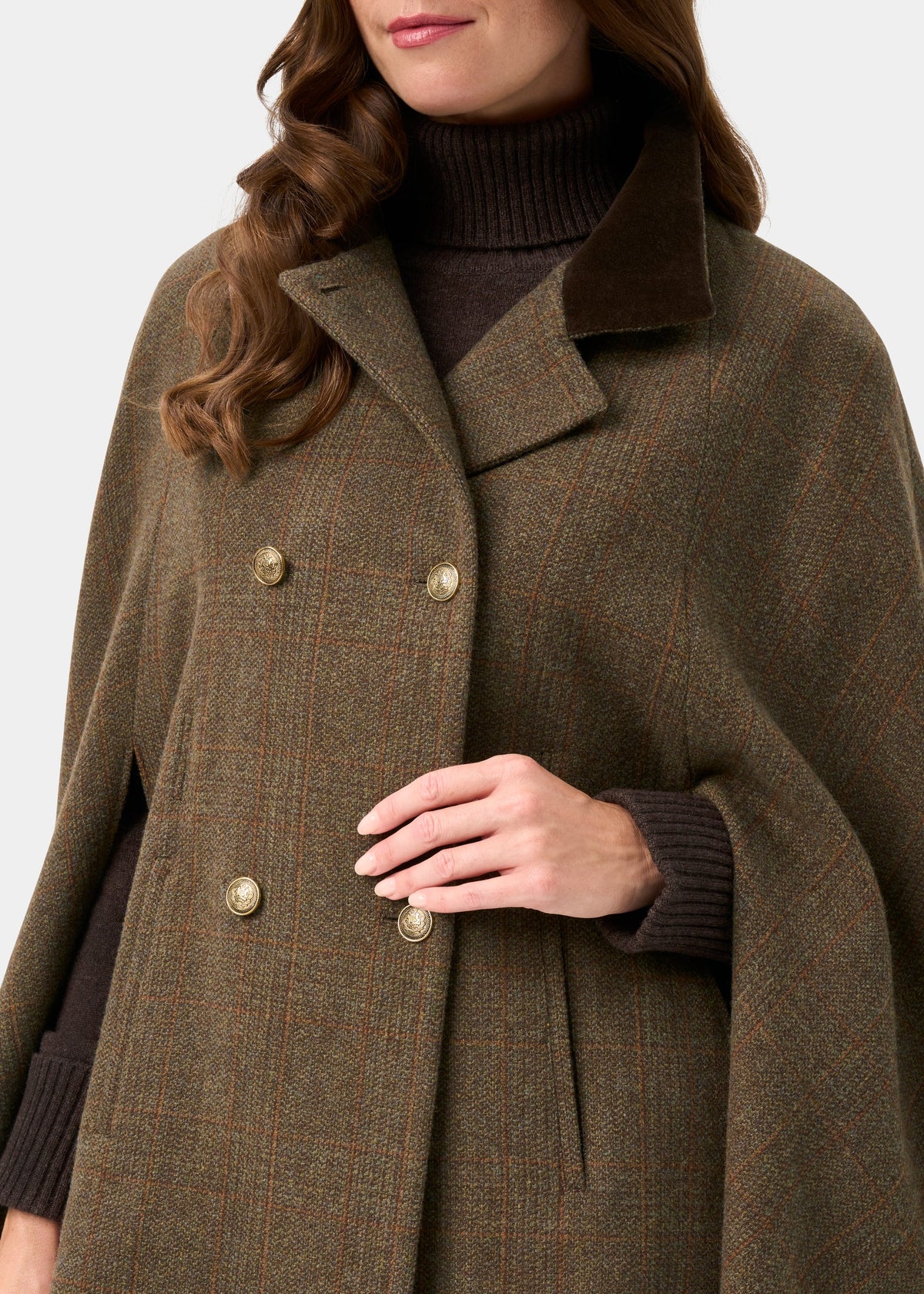 Alan Paine Women's Surrey Tweed Water Repellent Cape