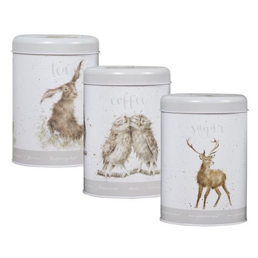 Wrendale Tea, Coffee & Sugar Cannisters - Country Ways