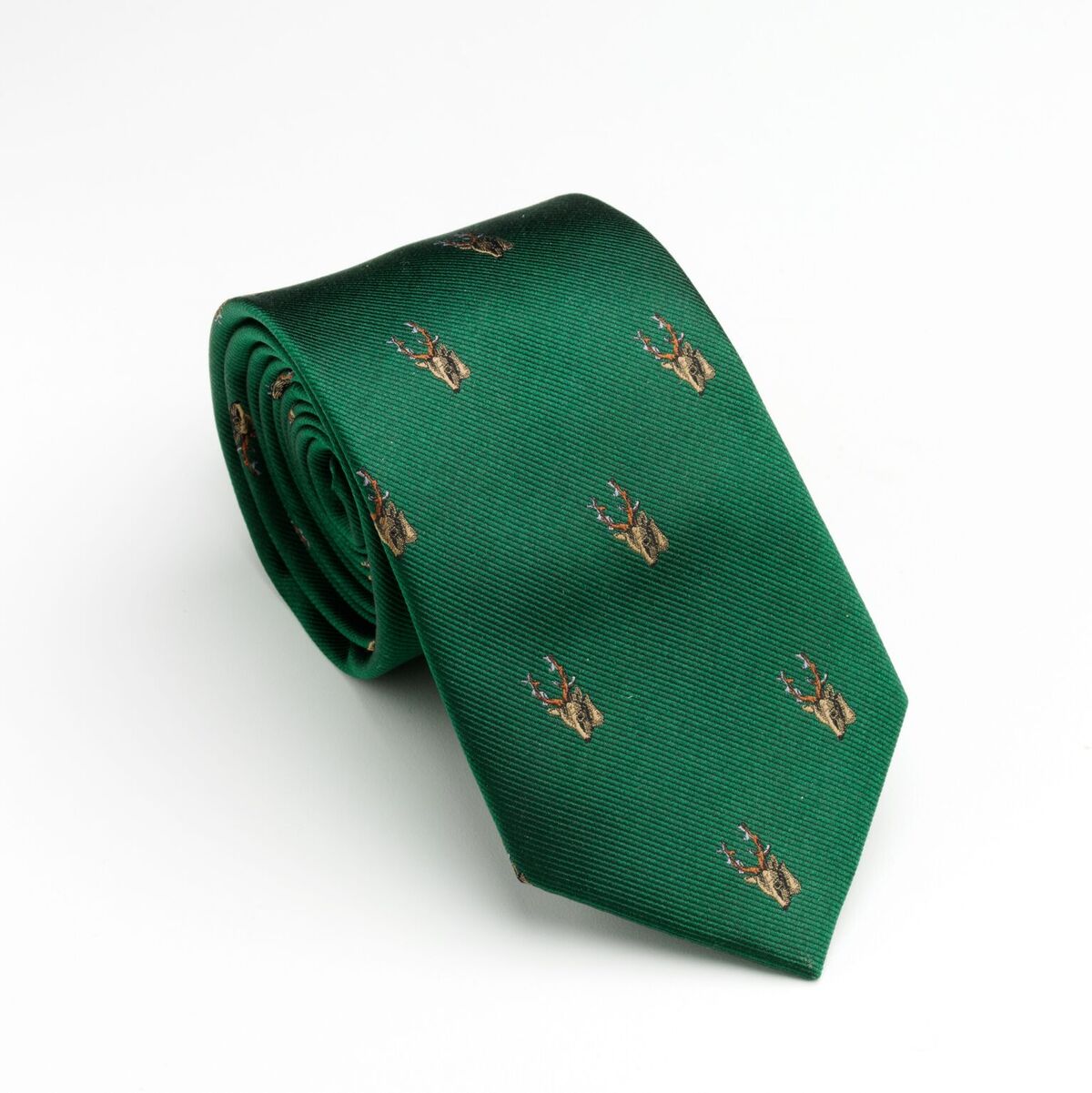 Laksen Trophy Deer Tie British Racing Green
