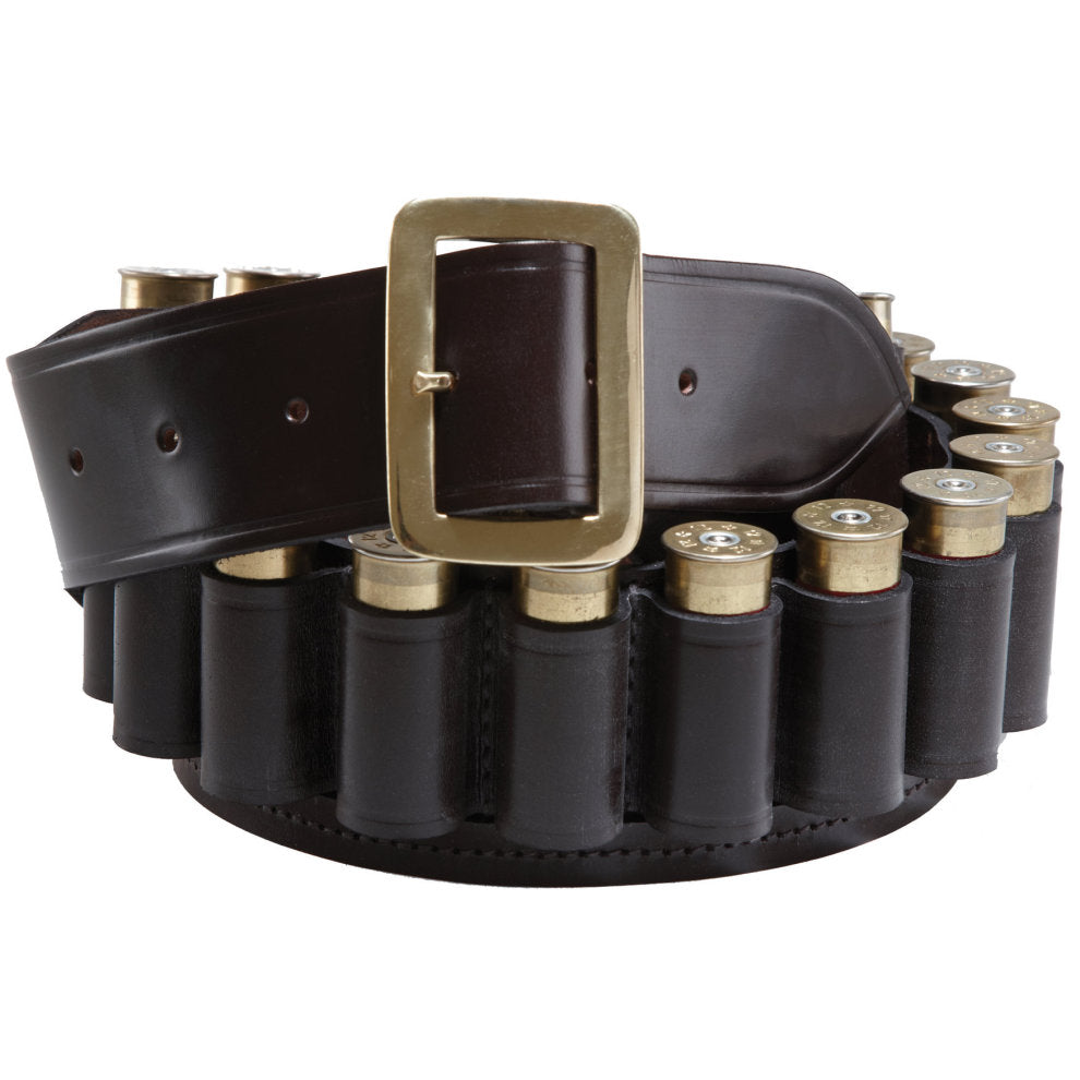 Cartridge Belt 12G Medium Malton Bridle Leather by Croots | Country Ways