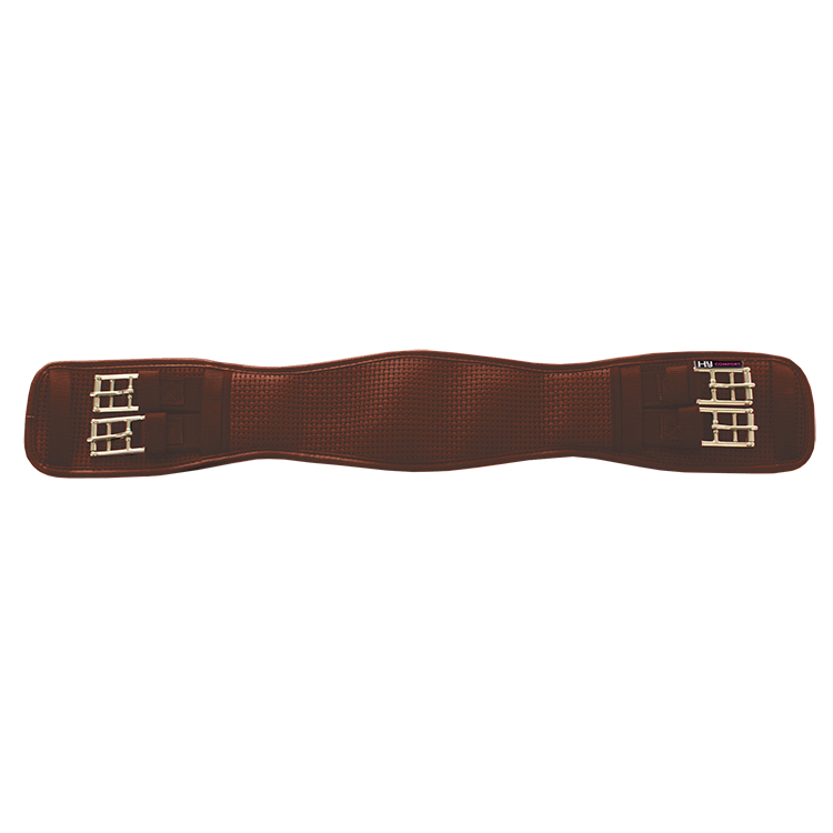 HyComfort Waffle Dressage Girth Elastic Both Ends Brown | Country Ways
