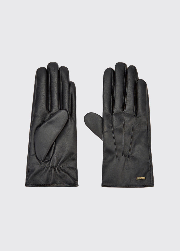 Dubarry Sheehan Leather Gloves Black | Country Ways