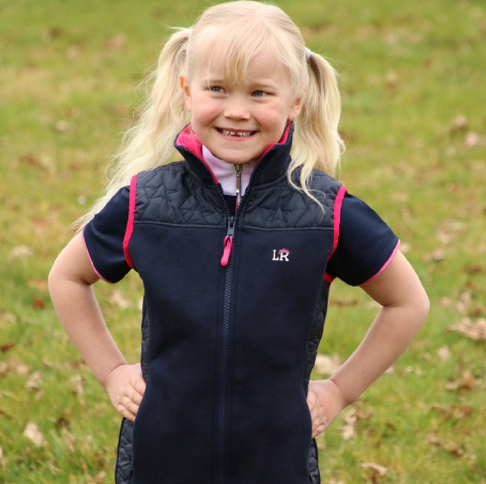 Hy Kids Little Rider Sophia Gilet Navy/Pink