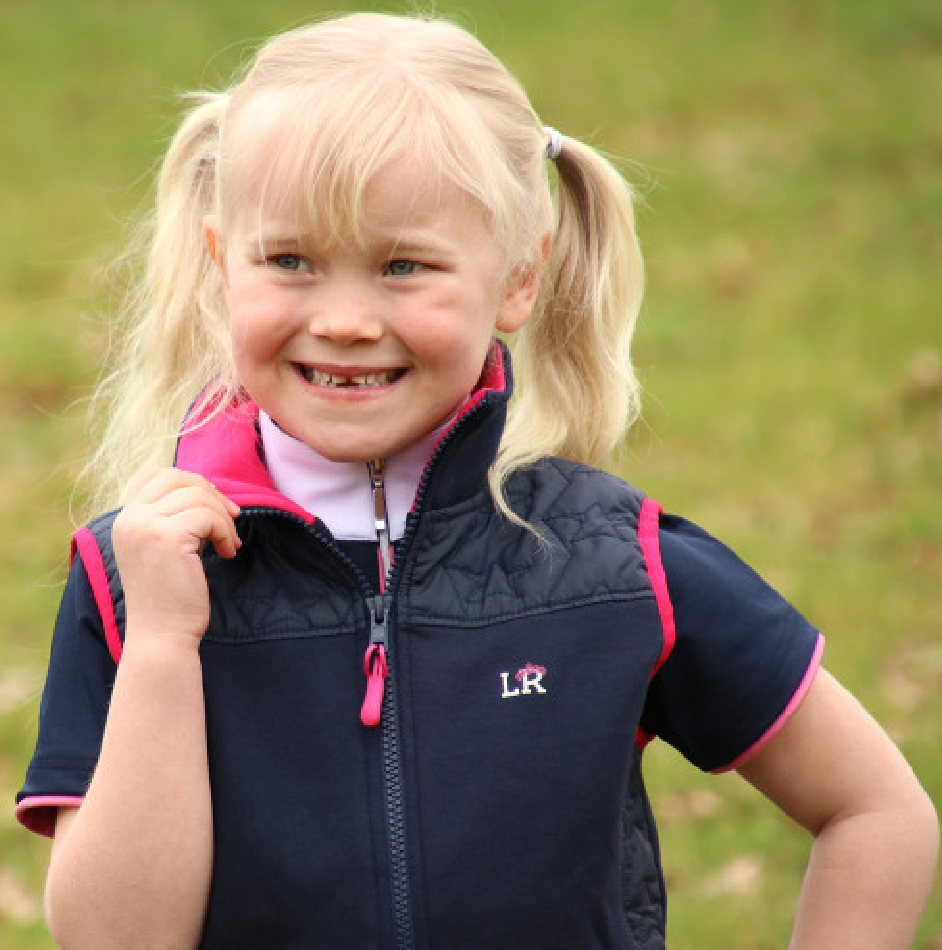 Hy Kids Little Rider Sophia Gilet Navy/Pink