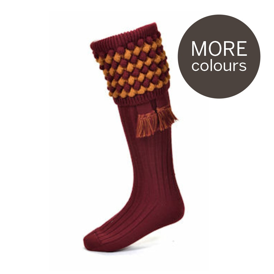 House of Cheviot Socks Angus with Garter Brick | Country Ways
