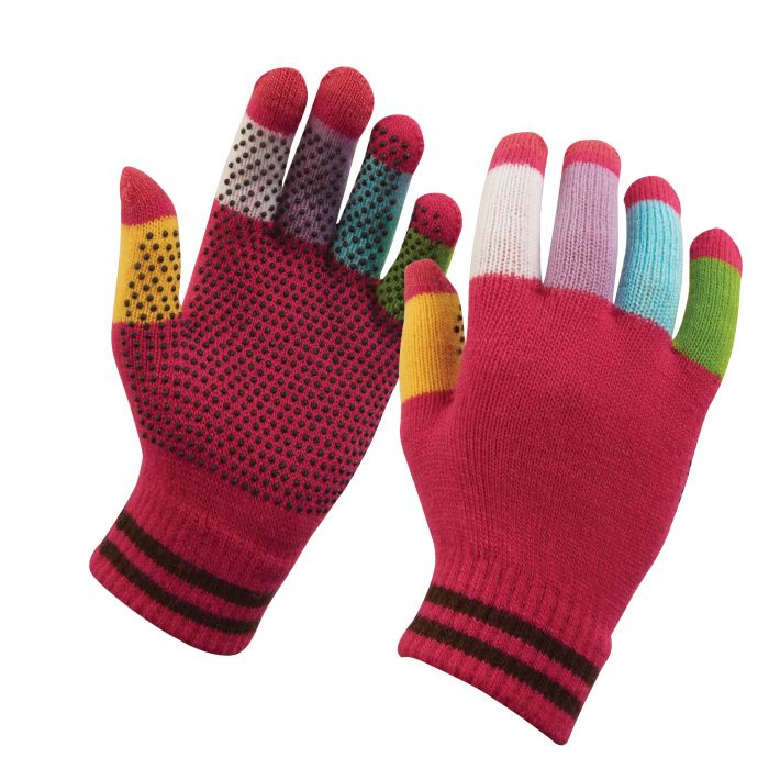Dublin Magic Pimple Grip Riding Gloves Pink Multi | Country Ways