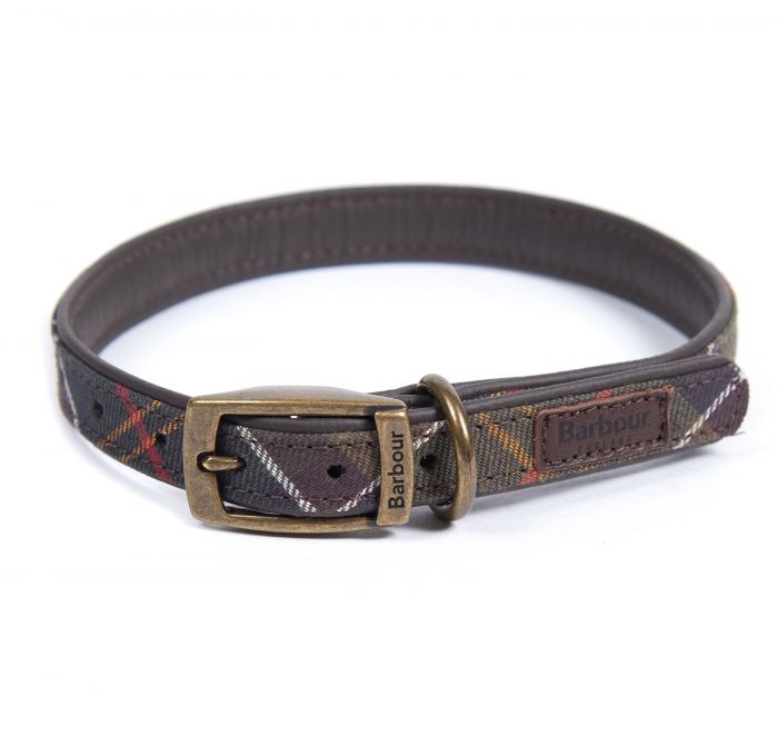 Barbour Classic Tartan Leather Dog Collar