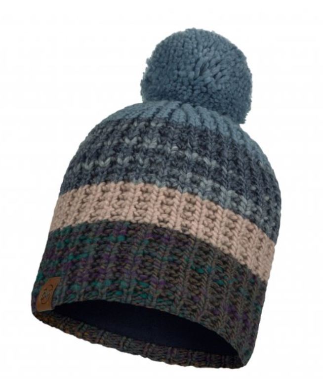 Buff Knitted & Fleece Hat Alina Blue | Country Ways