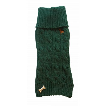 Pet London Cable Knit Green | Country Ways