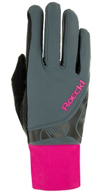 Roeckl Unisex Melbourne Gloves Grey/Pink | Country Ways