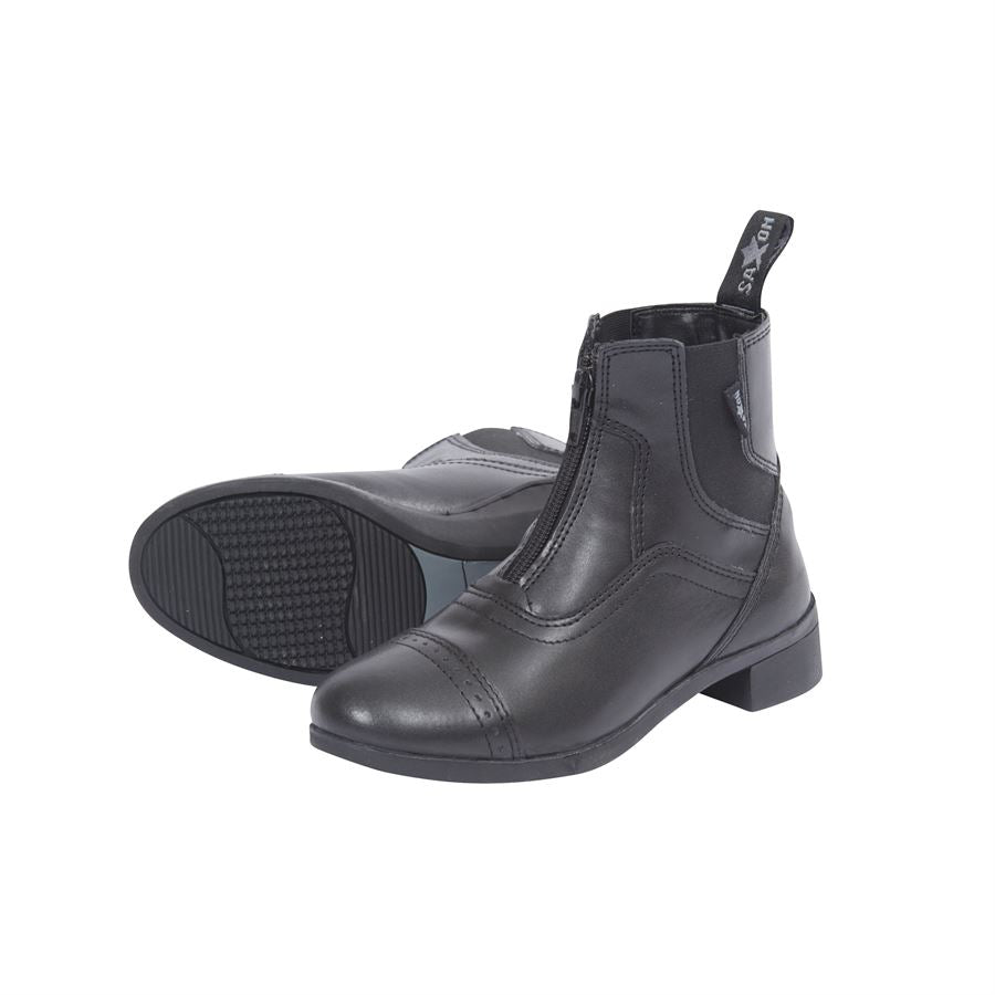 Saxon Syntovia Zip Paddock Boots Black | Country Ways