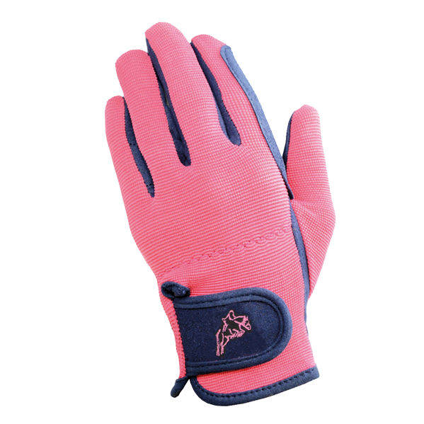 HY5 Childrens Everyday Two Tone Riding Gloves Navy/Rasp | Country Ways