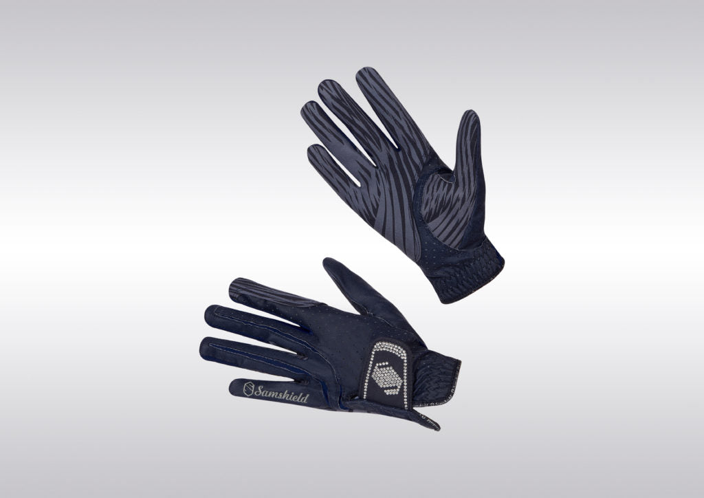 Samshield Glove V-Skin Navy Swarovski | Country Ways
